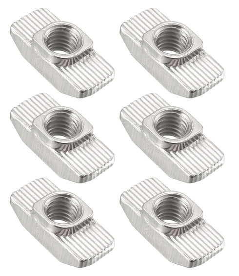4040 Series M8 T Nuts, T Slot Nut, Hammer Head Fastener Nut, Nickel Plated Carbon Steel Nut for Aluminum Profile, 50pcs...