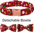 ARING PET Christmas Dog Collar, Cute Santa Claus Dog Collar with Bowtie, Cotton Red Christmas Dog Collar Bow with Metal Buckle for Small Medium La...
