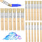 18 Pieces Wooden Stencil Brushes Natural Stencil Brushes Bristle Painting Brushes Wooden Handle Painting Stencil Brushes for Acrylic Oil Watercolo...
