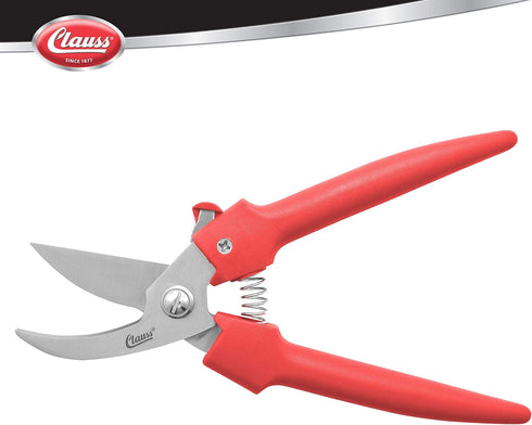 Clauss Heavy Duty By-Pass Blade Action Pruner, 7.5”, Red (20053)...