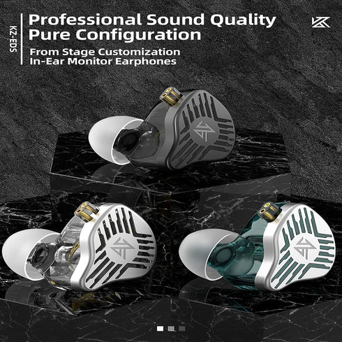 KZ EDS High resolution noise-canceling headphones Professional configuration earphone in-ear monitoring earbuds Portable earpieces Sports and exer...