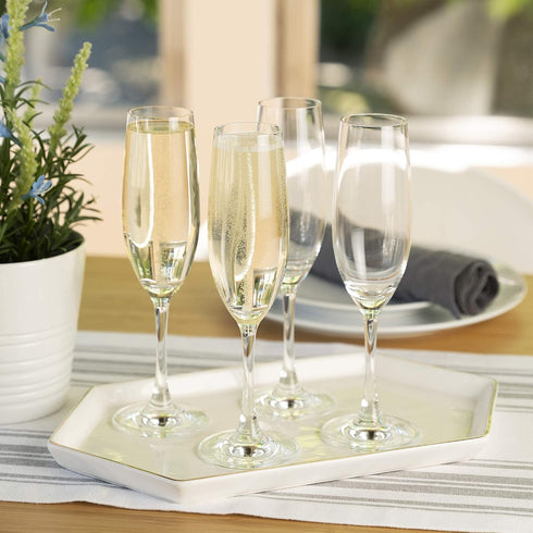 Spiegelau Wine Lovers Champagne Wine Glasses Set of 4 - European-Made Crystal, Classic Stemmed, Dishwasher Safe, Professional Quality Wine Glass G...