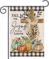 Fall Cross Garden Flag 12x18 Double Sided,Religious Cross Fall for Jesus Buffalo Plaid with Pumpkins Small Yard Flags for Outside,Seasonal Flags f...