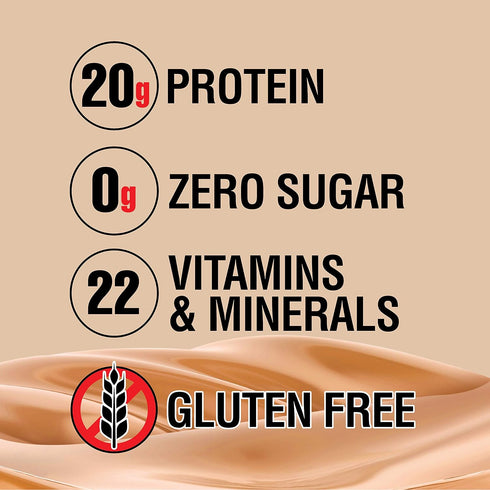 Lean Body Ready-to-Drink Salted Caramel Protein Shake, 20g Protein, Whey Blend, 0 Sugar, Gluten Free, 22 Vitamins & Minerals, (Recyclable Carton &...