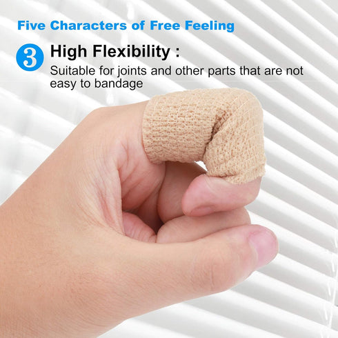 Cohesive Bandage Wrap, Self Adhesive Medical Tape,Vet Wrap, Athletic Elastic Stretch Band, self Adhesive, Flexible, Breathable & idea for Sport In...