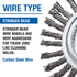 Mercer Industries 186010 - 4" x 3/16" x 5/8"-11 Stringer Bead Wire Wheel, .020 Carbon Steel Wire (with metric adapters)...