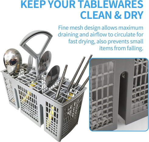 Universal Dishwasher Cutlery Basket, Dishwasher Utensil Basket for utensils Compatible with most brands- Bosch, Siemens...