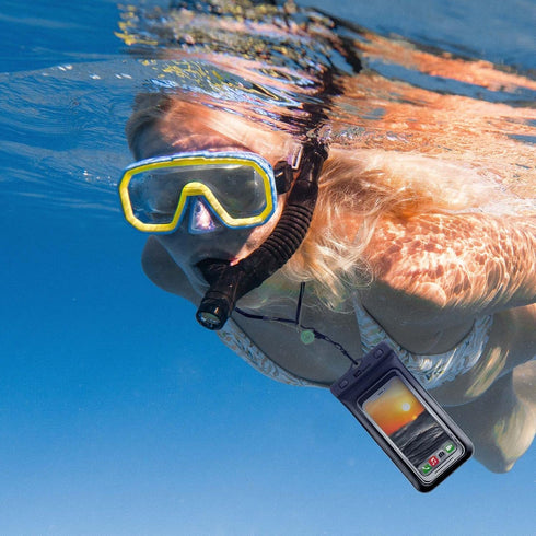 Waterproof Phone Case and Lanyard - Excellent Waterproof Protection - Floats in The Water Black...
