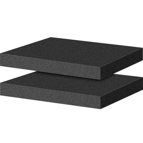 ToLanbbt Polyurethane Foam Sheets, 2P 16 x 12 x 1.6 Inch Cuttable Tool Box Case Foam Inserts Paddings, Black Cushion Foam Packing Pads for Case To...