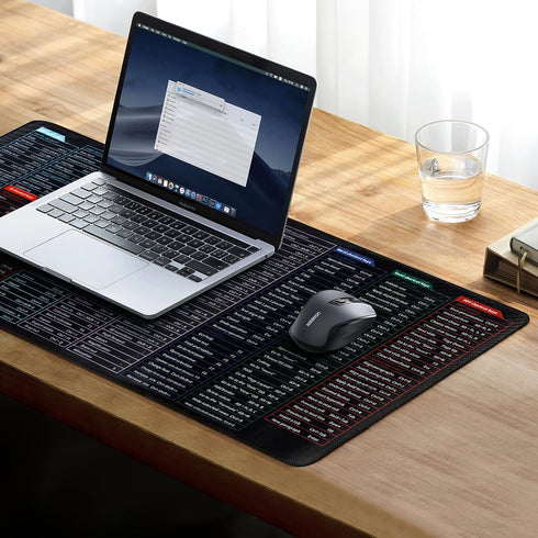 Quick Key Keyboard Mouse Pad, Non-Slip Desk Mat with Office Software Shortcuts Pattern, Upgraded Extended Large Rubber Base Mice Smooth Cloth Mous...