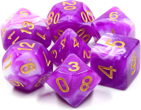 New HD Polyhedral Dice Sets D&D Dice for Dungeon and Dragons RPG Role Playing Games MTG Pathfinder Table Top Games 7 Dice Set Berry Cream...