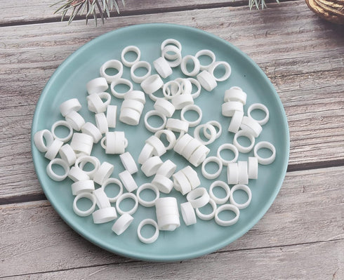 200 Pcs Silicone Cable Ties 12 MM OD Reusable Rubber Bands for Wire Cord Cable Management Home Office School Organization (White)...