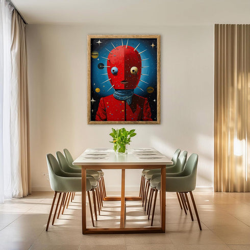 Posterizer 1 pcs-funky funny alien man-Abstract & Modern Art-Fantasy & Fiction Art-Gift for Art Lovers-Decor for Home & Office- UNFRAMED Wall Art...