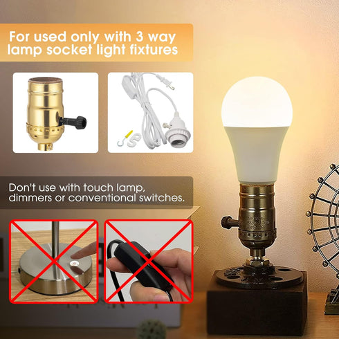 Briignite LED Light Bulbs, ?? ?????? ?????? ?????????? ?????????? 50 100 150W Equivalent, 3 Way Light Bulbs, Three Way A19 Light Bulbs E26 Medium ...