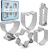 Hanukkah Fun Stainless Steel Cookie Cutters Molds Set of 5 Chanukah Story Shapes - Menorah - Dreidel - Candle - Maccabee Shield - Star of David...
