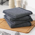 Kitchen Towels and Dishcloths Sets, 26 X 15 Inch and 12 X 12 Inch, Set of 8, Soft and Super Absorbent Dish Towels for Drying Dishes, Black with Wh...