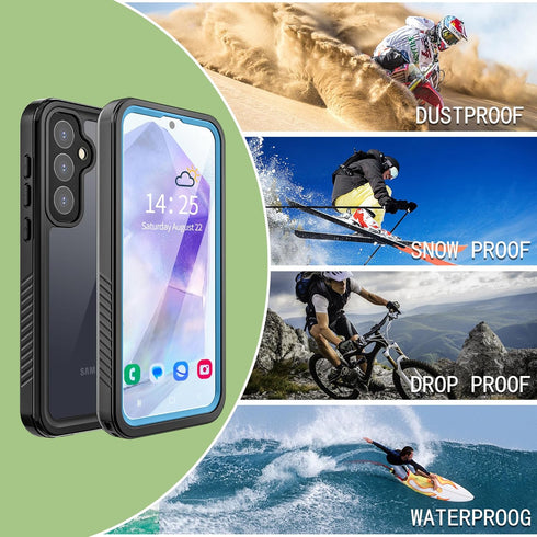 ANTSHARE Samsung Galaxy A55 5G Case Waterproof, Galaxy A55 5G Phone Case with Built-in Screen Protector - Shockproof Dustproof Rugged Full Body Pr...