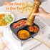 3 in 1 Breakfast Egg Pan,7.5 in Nonstick Grill Frying Pan with Divider,3 Section Omelette Pan Skillet All in One Split Sectioned Pan Suitable for ...