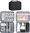 Large Capacity Electronics Accessories Organizer Travel Case with Adjustable Divider Waterproof Leather Cord Organizer Case Shockproof Tech Organi...