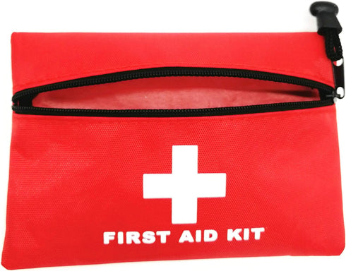 Red Emergency Bag First Aid Bag Small Empty Travel Rescue Bag Pouch First Responder Storage Medicine Pocket Bag for Car Home Office Kitchen Sport ...