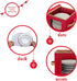 Simplify Holiday Salad Plate Dinnerware Storage Box | 9.45 Inch | Christmas China | 12 Felt Dividers | Tableware Setting | Red...