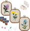Maydear 3 Pack Embroidery Starter Kit with Pattern, Stamped Cross Stitch Kits for Beginners Adults with Embroidery Hoop and Instructions, Hand Emb...