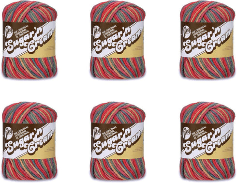 Lily Sugar'N Cream Painted Desert Yarn - 6 Pack of 57g/2oz - Cotton - 4 Medium (Worsted) - 95 Yards - Knitting/Crochet...