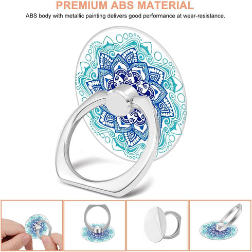 Bonoma Phone Ring Stand Holder, 3-Pack 360 Degree Rotation Universal Finger Ring Stand Compatible with Smartphones and Tablets Mandala...