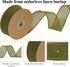 Sage Green Wired Burlap Ribbon, 1-1/2" x 11 Yards Wired Ribbons, Wide Burlap Ribbon with Spool, Wired Ribbon for Gift Wrapping, Arts and Crafts, P...