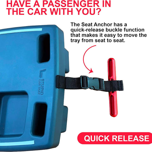 STUPID Car Tray - Seat Anchor - Security Belt for Car Tray - Made from Recycled Materials - 6 in...