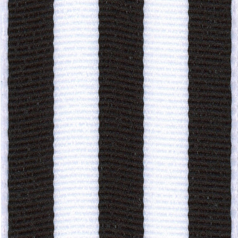 Berwick Offray 1.5" Wide Wired Edge Carnival Grosgrain Ribbon, 25 Yards, Black and White Stripe Pattern...