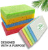 12-Count Natural Kitchen Sponge,Compressed Cellulose Scrub Sponges,Non-Scratch Kitchen Sink Sponges for Dishes Cleaning Bathroom Cars,Funny Colorf...