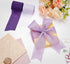3 Roll 1.5In Wide 16Yd Purple Crinkle Silk Ribbon Handmade Fabric Chiffon Ribbon Craft Ribbon for Bridal Bouquet Gift Wrapping Invitation Home Dec...