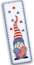 Povitrulya Counted Cross Stitch Bookmark Kit for Adults 'American Gnome' - DIY Embroidery Gift for Veterans day...