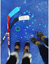 Gender Reveal Hockey Puck with Pink & Blue Powder | Ice Hockey Baby Reveal Party Supplies & Decorations Ideas for Babies Suprise Parties Ideas Exp...