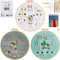 ASTNIC 3 Sets Embroidery Kit for Beginners, Cross Stitch Kits with Flower Mushroom Pattern Hoop Needle Kit DIY Knitting Kit Arts and Crafts for Ad...