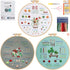 ASTNIC 3 Sets Embroidery Kit for Beginners, Cross Stitch Kits with Flower Mushroom Pattern Hoop Needle Kit DIY Knitting Kit Arts and Crafts for Ad...