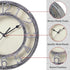 SAC SMARTEN ARTS 8" Silent Quartz Wall Clock Non-Ticking Digital Silver Clocks with 3D Numbers and Plastic Bezel Easy to Read Vintage Wall Clock...
