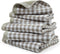 Beige Kitchen Hand Towels and Dish Cloths set of 6, Reversible Muslin and Terry Loops Designfor Washing Dishes, Absorbing Spills and Cleaning Surf...