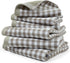 Beige Kitchen Hand Towels and Dish Cloths set of 6, Reversible Muslin and Terry Loops Designfor Washing Dishes, Absorbing Spills and Cleaning Surf...