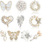 10 Pcs Brooches for Women Calla Lily Butterfly Pearl Brooch Pin Lapel Elegant Crystal Rhinestone Heart Flower Bulk Brooches for Wedding Bridal Dre...