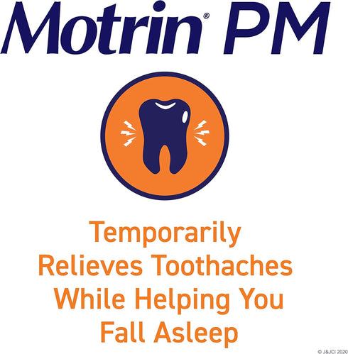 Motrin PM Caplets, 200 mg Ibuprofen & 38 mg Sleep Aid, Nighttime Relief for Minor Pains, 80 ct....