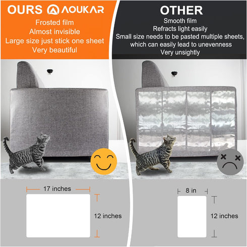 Furniture Protectors from Cats Couch Corner Protector for Anti Cat Scratch Furniture Protector Deterrent for Furniture Tape XL - 12 Pack...
