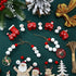 Christmas Snowman Wooden Beads Rustic Farmhouse Beads Polished 160 Pieces Christmas Wooden Beads Wooden Craft Beads with 32.8 Feet Rope Craft Supp...