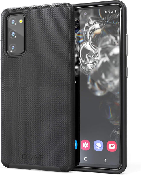 Crave Dual Guard for Samsung Galaxy S20 FE Case, Shockproof Protection Dual Layer Case for Samsung Galaxy S20 FE, S20 FE 5G - Black...