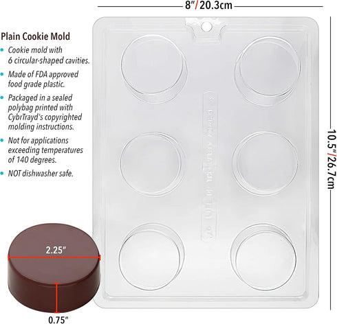 Life of the Party Plain Cookie Chocolate or Soap Mold with Molding instructions included...