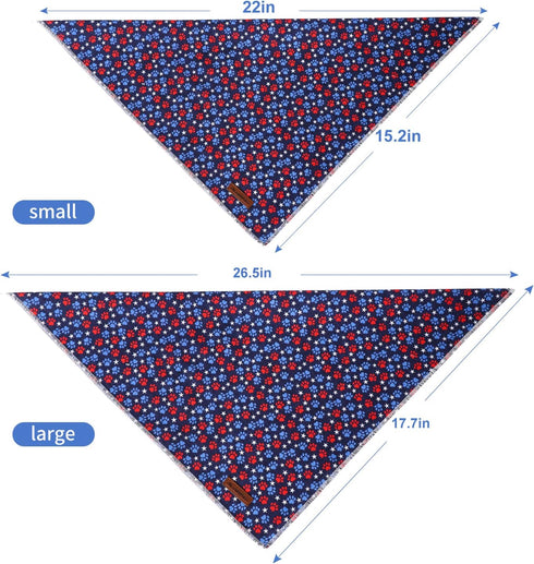 MR. CHUBBYFACE American Flag 4th of July Dog Bandanas Reversible Triangle Bibs Scarf Accessories for Dogs Cats Pets...