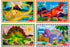 Melissa & Doug Dinosaurs 4-in-1 Wooden Jigsaw Puzzles in a Storage Box (48 pcs) - FSC Certified...