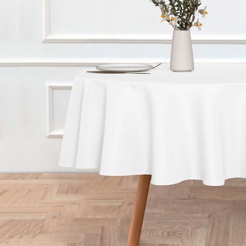 sancua 60 Inch Round Tablecloth (Fits 20-48 Inch Tables), Water Resistant Spill Proof Washable Polyester Table Cloth Decorative Fabric Table Cover...