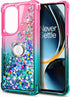 NZND Compatible with OnePlus Nord N30 5G Case, Nord CE 3 Lite 5G with Tempered Glass Screen Protector, Ring Holder/Wrist Strap, Glitter Liquid Flo...